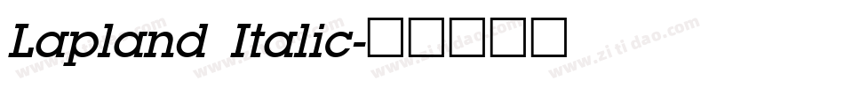 Lapland Italic字体转换